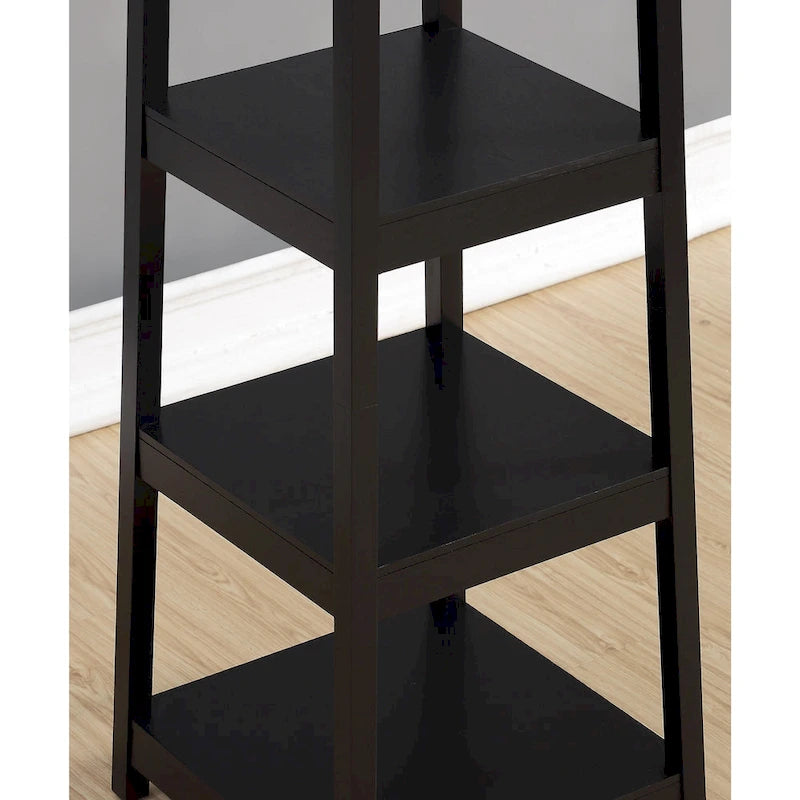 Étagère de rangement à 3 niveaux avec porte-manteau sur pied