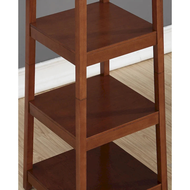 Étagère de rangement à 3 niveaux avec porte-manteau sur pied