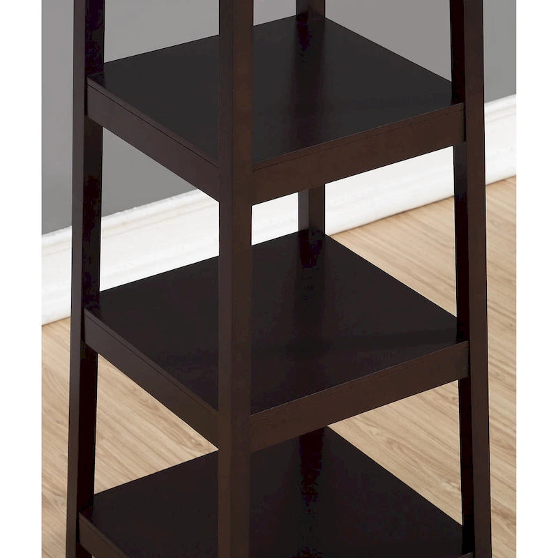 Étagère de rangement à 3 niveaux avec porte-manteau sur pied