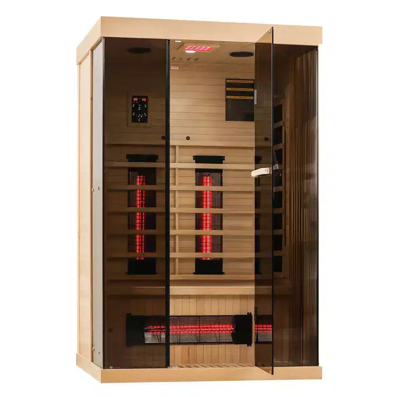 Sauna infrarouge Erommy, sauna à domicile pour 1 à 2 personnes avec chauffage à préchauffage de 10 minutes