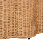 Table d'appoint en rotin festonné Bali & Pari Palm Bohemian Honey