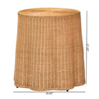 Table d'appoint en rotin festonné Bali & Pari Palm Bohemian Honey