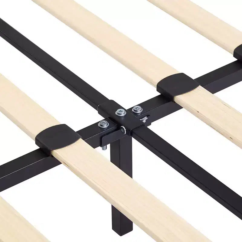 Cadre de lit plateforme rembourré VECELO avec chargement USB