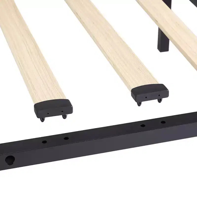 Cadre de lit plateforme rembourré VECELO avec chargement USB