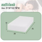 FDW Matelas en mousse à mémoire de forme Gel 12 pouces certifié CertiPUR-US pour un sommeil plus frais, soutien et soulagement de la pression, blanc