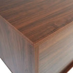 Meuble TV Rochester LeisureMod avec cadre en bois, rangement fermé et pieds en fer noir - Console média, salon, centre de divertissement moderne
