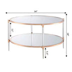 Table basse en verre acrylique à 2 niveaux Royal Crest - Breighton Home