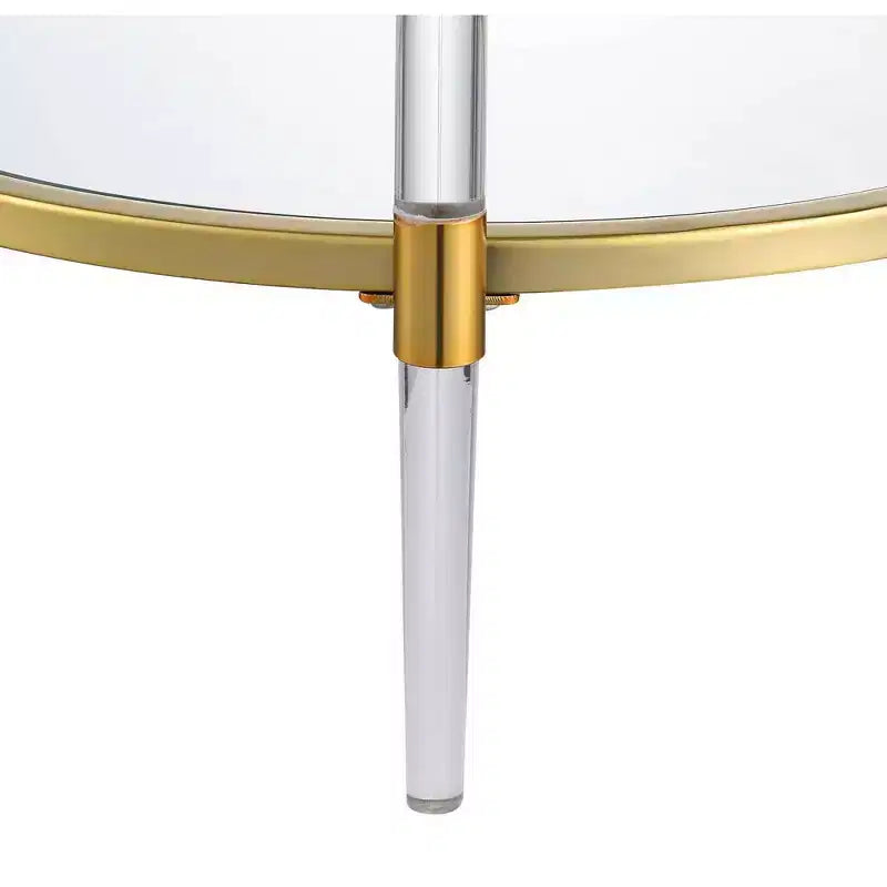 Table basse en verre acrylique à 2 niveaux Royal Crest - Breighton Home