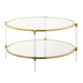 Royal Crest 2 Tier Acrylic Glass Coffee Table - Breighton Home
