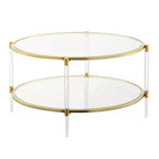 Royal Crest 2 Tier Acrylic Glass Coffee Table - Breighton Home