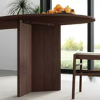 Dovelina 67 Table à manger ovale Table de cuisine moderne en bois Table de salle à manger pour 6 personnes