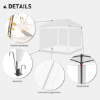 Cozywor Tonnelle escamotable en acier de 3,35 m x 3,35 m avec moustiquaire