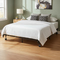 7-Leg Heavy Duty Queen Bed Frame with Center Support & Locking Wheel