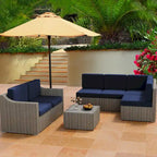 7 Piece Patio Sectional Conversation Set