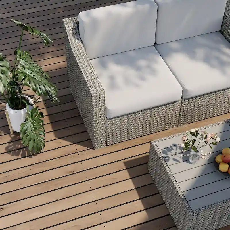 7 Piece Patio Sectional Conversation Set