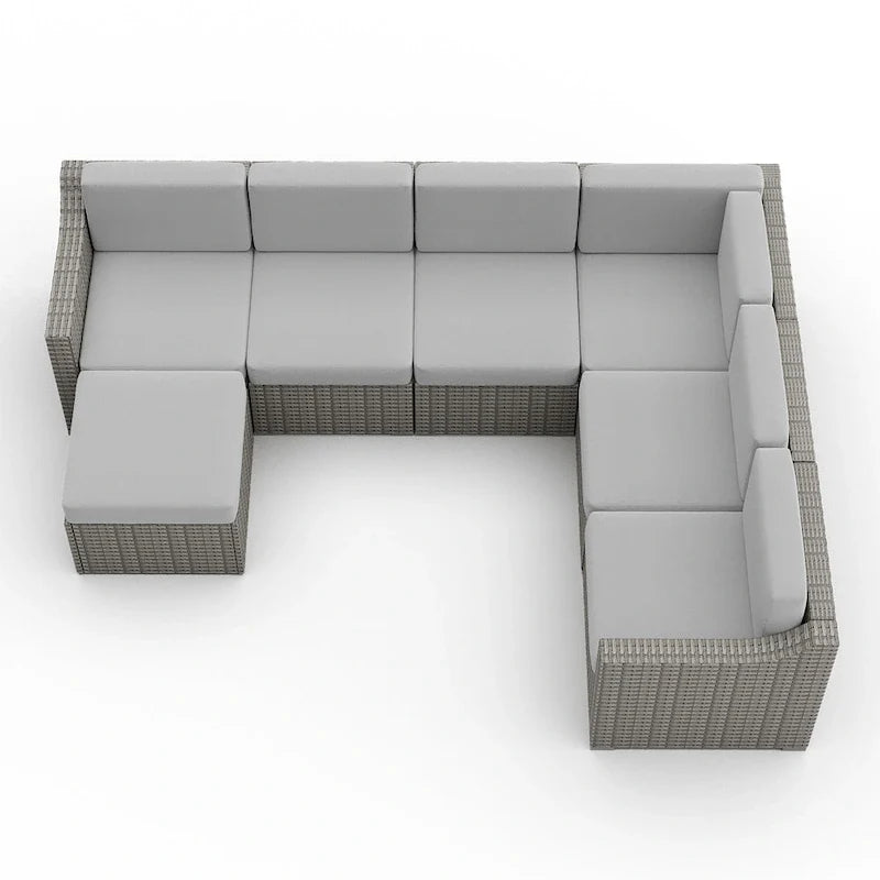 7 Piece Patio Sectional Conversation Set