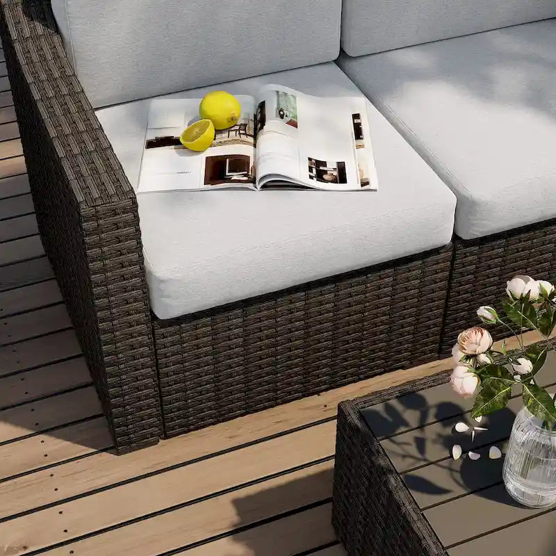 7 Piece Patio Sectional Conversation Set