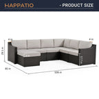 7 Piece Patio Sectional Conversation Set