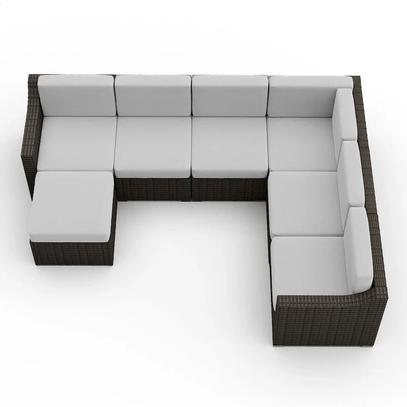 7 Piece Patio Sectional Conversation Set