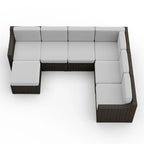 7 Piece Patio Sectional Conversation Set