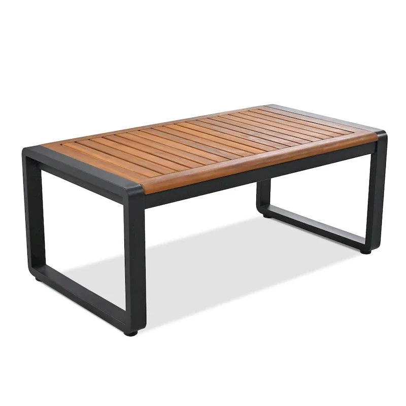 4-Pieces Outdoor Conversation Sofa Set With Removable Cushions