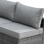 HOOOWOOO Ensemble de 8 chaises pivotantes d'extérieur avec table basse