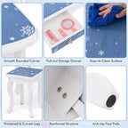 Coiffeuse enfant Costway et ensemble tabouret avec joli motif à pois, miroir triptyque, tiroir Rose et blanc/Rose clair et blanc/Rose et noir/Bleu/Rose