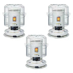 Sengoku KeroHeat Efficient Indoor Outdoor Portable Travel Convection Kerosene Space Heater with Automatic Safety Shut Off, 23,500 BTU, 3 Pack, White
