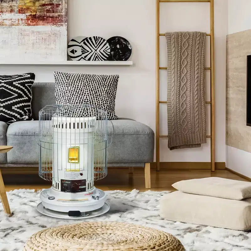 Chauffage au kérosène portatif Sengoku KeroHeat pour intérieur et extérieur, efficace, à convection, avec arrêt automatique de sécurité, 23 500 BTU, lot de 3, blanc