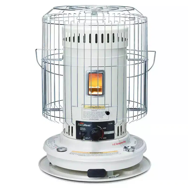 Chauffage au kérosène portatif Sengoku KeroHeat pour intérieur et extérieur, efficace, à convection, avec arrêt automatique de sécurité, 23 500 BTU, lot de 3, blanc