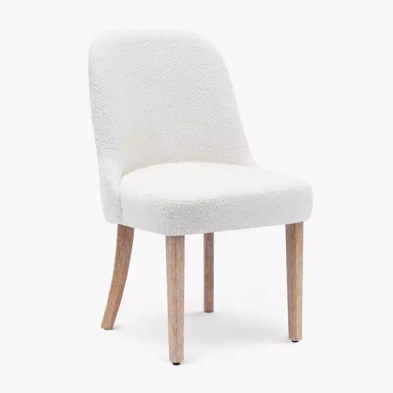 Chaise de salle à manger en bouclette rembourrée de style milieu de siècle WestinTrends
