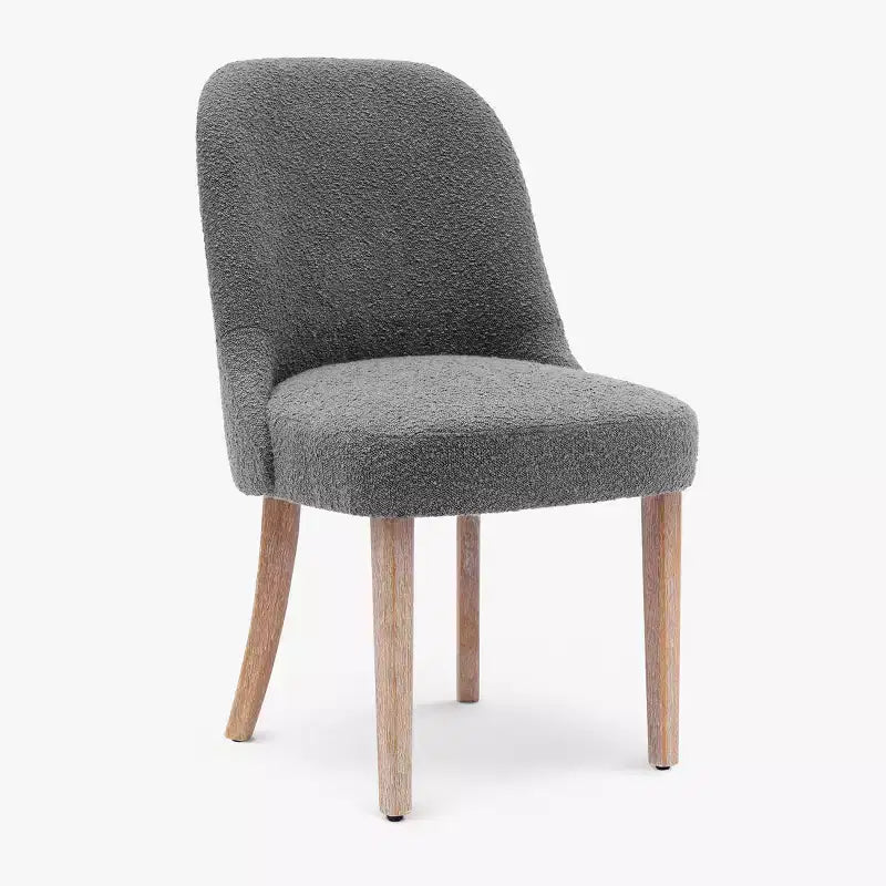 Chaise de salle à manger en bouclette rembourrée de style milieu de siècle WestinTrends