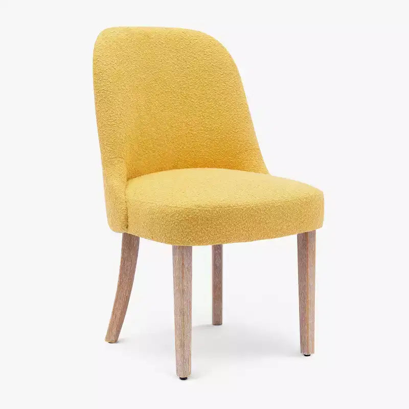 Chaise de salle à manger en bouclette rembourrée de style milieu de siècle WestinTrends