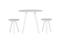 Whitman 3 Piece Dining Set - DNS1400A -Light Grey/White - Safavieh