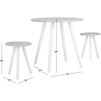 Ensemble de salle à manger 3 pièces Whitman - DNS1400A - Gris clair/Blanc - Safavieh