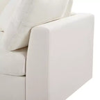 Canapé d'angle modulable 128,2W, ensemble canapé convertible en U avec poufs amovibles 4S - ModernLuxe