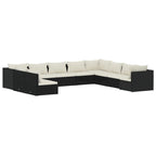 vidaXL Salon de jardin modulaire d'extérieur en résine tressée - 70 x 70 x 60,5 cm
