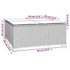 vidaXL Salon de jardin modulaire d'extérieur en résine tressée - 70 x 70 x 60,5 cm