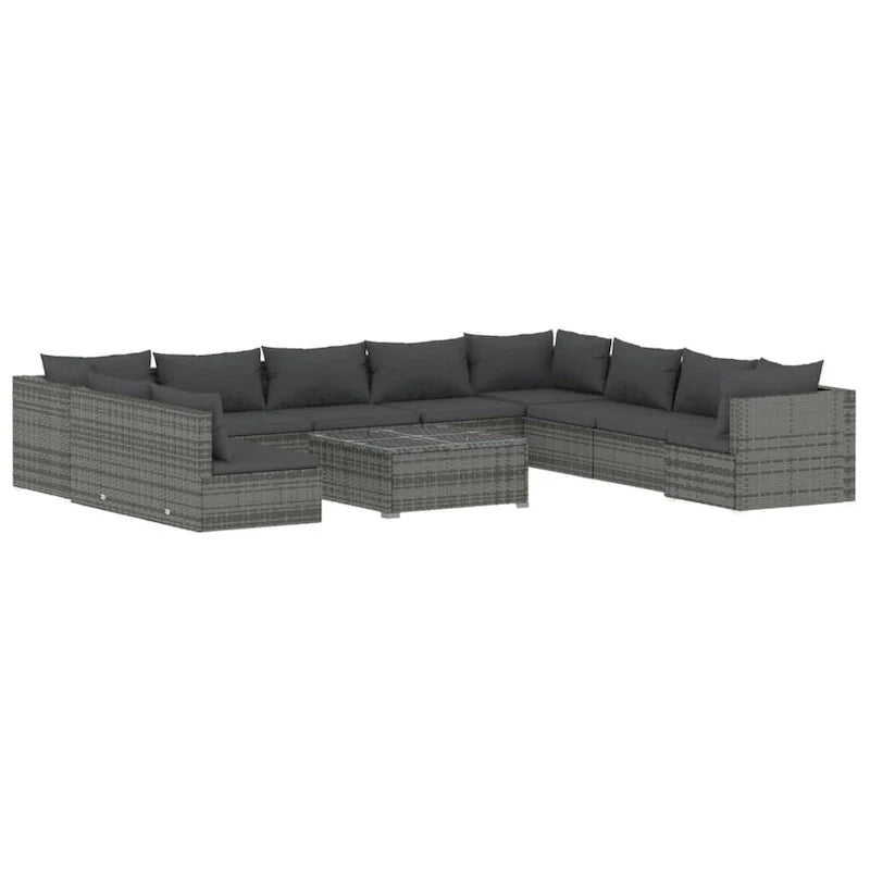 vidaXL Salon de jardin modulaire d'extérieur en résine tressée - 70 x 70 x 60,5 cm
