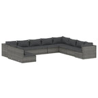 vidaXL Salon de jardin modulaire d'extérieur en résine tressée - 70 x 70 x 60,5 cm