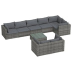 vidaXL Salon de jardin modulaire d'extérieur en résine tressée - 70 x 70 x 60,5 cm