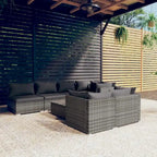 vidaXL Salon de jardin modulaire d'extérieur en résine tressée - 70 x 70 x 60,5 cm