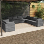 vidaXL Salon de jardin modulaire d'extérieur en résine tressée - 70 x 70 x 60,5 cm