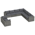 vidaXL Salon de jardin modulaire d'extérieur en résine tressée - 70 x 70 x 60,5 cm