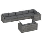 vidaXL Salon de jardin modulaire d'extérieur en résine tressée - 70 x 70 x 60,5 cm
