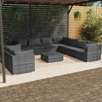 vidaXL Salon de jardin modulaire d'extérieur en résine tressée - 70 x 70 x 60,5 cm