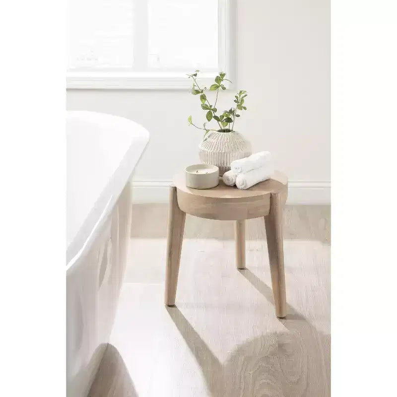 Table d'appoint en bois Vola de Kate et Laurel, 17x17x18, Naturel