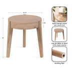 Table d'appoint en bois Vola de Kate et Laurel, 17x17x18, Naturel