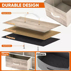 JIONJOY Commode 5 Tiroirs en Tissu Meuble de Rangement Table d'appoint avec Cadre Métallique
