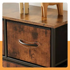 JIONJOY Commode 5 Tiroirs en Tissu Meuble de Rangement Table d'appoint avec Cadre Métallique